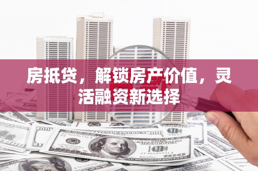 利津房抵贷，解锁房产价值，灵活融资新选择