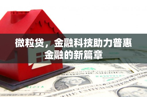 利津微粒贷，金融科技助力普惠金融的新篇章