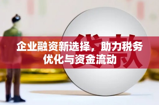 利津企业融资新选择，助力税务优化与资金流动