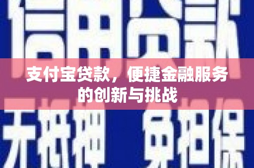 利津支付宝贷款，便捷金融服务的创新与挑战