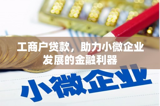 利津工商户贷款，助力小微企业发展的金融利器