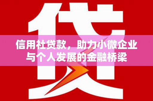 利津信用社贷款，助力小微企业与个人发展的金融桥梁