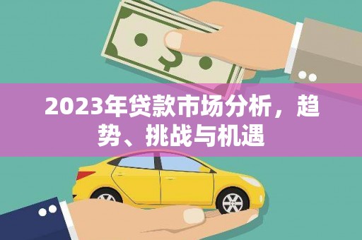 利津2023年贷款市场分析，趋势、挑战与机遇