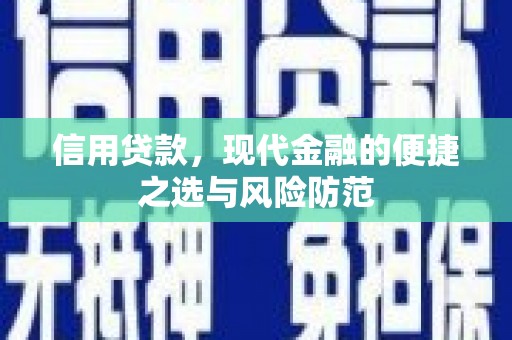 利津信用贷款，现代金融的便捷之选与风险防范