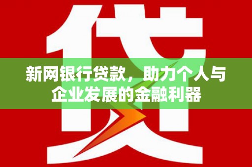 利津新网银行贷款，助力个人与企业发展的金融利器