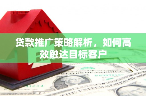 利津贷款推广策略解析，如何高效触达目标客户