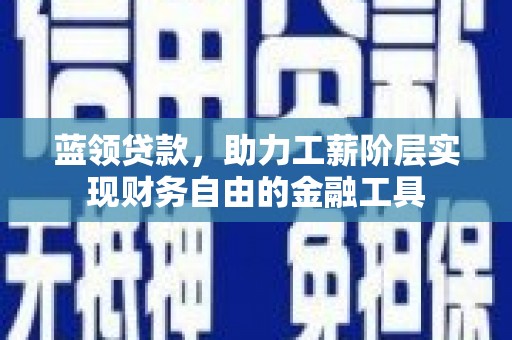 利津蓝领贷款，助力工薪阶层实现财务自由的金融工具