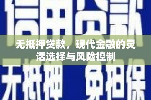 利津无抵押贷款，现代金融的灵活选择与风险控制