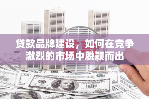 利津贷款品牌建设，如何在竞争激烈的市场中脱颖而出