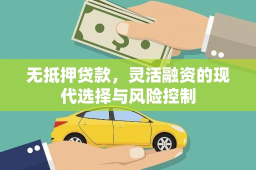 利津无抵押贷款，灵活融资的现代选择与风险控制