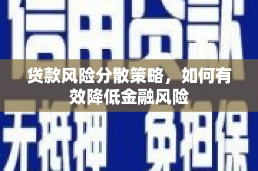 利津贷款风险分散策略，如何有效降低金融风险