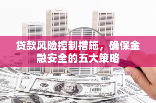 利津贷款风险控制措施，确保金融安全的五大策略