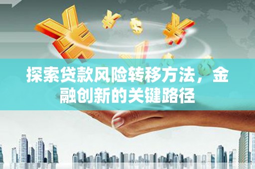 利津探索贷款风险转移方法，金融创新的关键路径