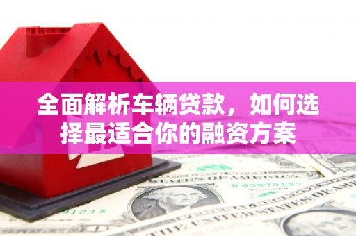 利津全面解析车辆贷款，如何选择最适合你的融资方案
