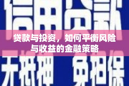 利津贷款与投资，如何平衡风险与收益的金融策略