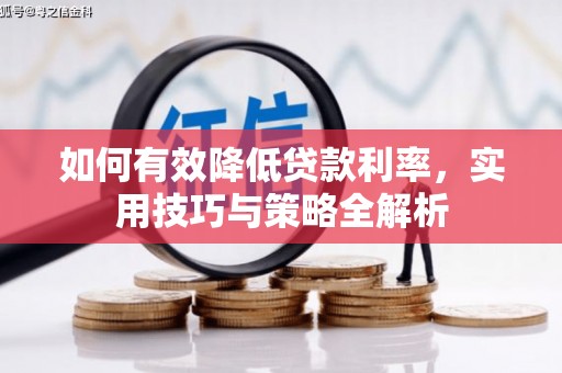 利津如何有效降低贷款利率，实用技巧与策略全解析