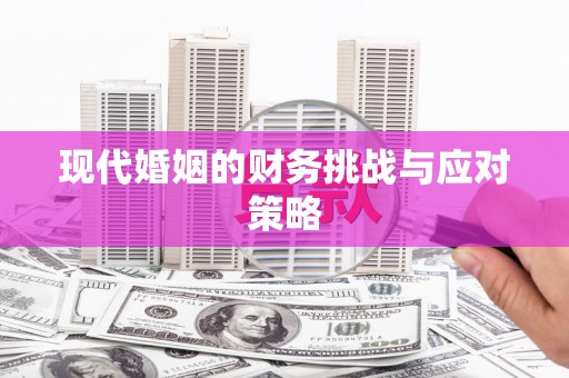 利津现代婚姻的财务挑战与应对策略