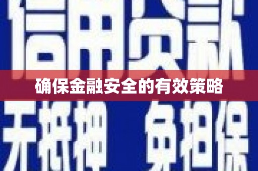 利津确保金融安全的有效策略