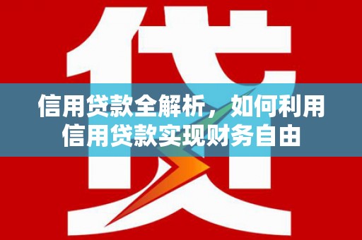 利津信用贷款全解析，如何利用信用贷款实现财务自由