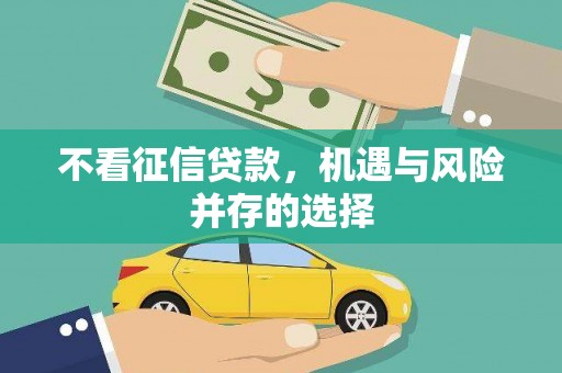 利津不看征信贷款，机遇与风险并存的选择